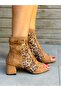 حذاء صيفي بكعب 5 سم من SMILE TABA SUEDE LEOPARD شبكي - 5