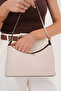 Shiny Mink Wrinkled Patent Leather Patterned Baguette Baguette Hand and Shoulder Bag Gc009023R
