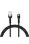 كابل USB Lightning من سلسلة Shira باللون الأسود بطول 1 متر