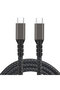 كابل بيانات أسود من النوع C إلى النوع C USB3.2 PD 100 وات 20 جيجابت في الثانية 4K@60 هرتز 0.2 متر - 4