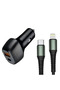شاحن سيارة PD بقوة 38 وات مع كابل بيانات من النوع C إلى Lightning DCC 109 i