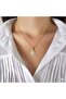 Flower Necklace with Zircon Stone and Pearl - 2