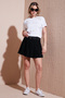 Belted Pleated Regular Fit High Waist Shorts Skirt Shorts Skirt 5866292 - 2