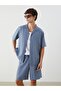 Xside Comfortable Fit Short Sleeve Linen Blend Men's Shirt - 4