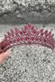Alexa Burgundy Bridal Henna Crown Special Occasion Accessory Women's Crown Hair Accessory – Crown, Crystal Stone