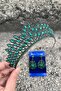 Alexa Green Bridal Henna Crown Special Occasion Accessory Women's Crown and Drop Shuttle Earrings Set - 2