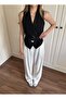 Black/Camel Vest with Cotton Fabric Belt - 3