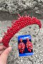 Alyce Red Bridal Henna Crown Special Occasion Accessory Women's Crown and Three Shuttle Earrings Set - 2