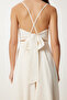 Strappy Backless Summer Linen Dress Cream Lfg0006 - 6