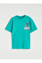 Green Dinosaur Printed Boys' T-Shirt - 2