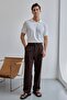 Durry Brown Men's Double Pleated Baggy Pants - 2