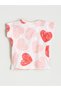 Pink Heart Printed Baby Girl T-Shirt and Shorts 2-Piece Set - 3
