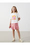 Crew Neck Floral Girl's T-Shirt and Skirt