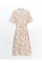 Lcw Grace Beige Floral Linen Blended Women's Shirt Dress - 8