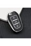 Peugeot Compatible 2008, 3008, 4008, 5008, 208, 308, 408, 508, Rifter Silver Edge Tpu Key Case Cover (Black)