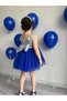 Girl's Princess Model Mini Navy Blue Tulle Skirt Birthday Dress