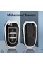 Peugeot Compatible 2008, 3008, 4008, 5008, 208, 308, 408, 508, Rifter Silver Edge Tpu Key Case Cover (Black) - 3