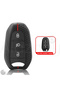 Peugeot Compatible 2008, 3008, 4008, 5008, 208, 308, 408, 508, Rifter Semi-Patterned Silicone Key Case Cover (Black Red) - 4