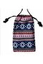 2 Pcs of Cloth Drawstring Mini Bag With Strap Ancient Style (04) 18×12 cm - 2