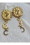 Sallantili Moon Sun Gold Imported Earrings - 7