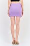 Women Ribbed Mini Skirt, Lavender - 2