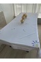 Lavender Embroidered 140X240 cm Natural Tablecloth with Lilac Border - 4