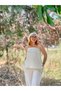 Muslin Back Tie Detailed Bandana Linen Suit - 4