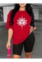 Women's Water Lily Graphic Printed T-Shirt, Scuba Diver Short Leggings Suit Combination (Leggings T-Shirt Suit)