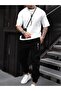 Men's Printed T-Shirt & Sweatpants Bottom Top Set Combination