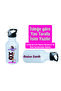 Kuromiii Printed Metal Water Bottle with Straw and Hook 600ml. White