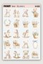 Cute Toys Soft Baby Room Themed Sticker Set - 40 Pieces of Label Stickers - 4
