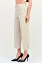 Women Cropped Straight Fit Washed Stretchable Jeans, Beige - 4