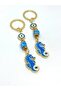 Blue Seahorse Stone Eye Metal Keychain, Metal Evil Eye Beaded Keychain Car Keychain - 7