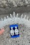 Belicia Cream Pearl Bridal Henna Crown Special Occasion Accessory Women's Crown and Three Shuttle Earrings Set