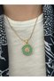 Oval Stone Sun Tarnish Free Stainless Steel Women's Necklace – Modern and Stylish Design - 2