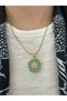 Oval Stone Sun Tarnish Free Stainless Steel Women's Necklace – Modern and Stylish Design