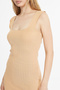 Women's Strappy Ribbed Knitted Dress - 6