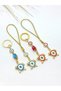 Set of 4 Blue and Red Turtle Car Mirror Ornaments, Car Charms and Metal Keychains - 3