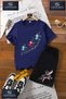 Children's “Butterfly 3Lu Sarmasik“ Special Printed Crew Neck T-Shirt - Shorts Set