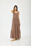 Beaded Strap Linen Dress - 4