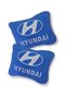Hyundai Compatible Embroidered Blue Fleece Orthopedic Car Travel Neck Pillow |   Hyundai Auto Mirror Hanger - 3