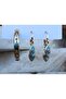 Zircon Stone Evil Eye Set of 3 Steel Hoop Earrings - 2