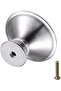 4 Pack Cabinet Door Knobs, 25mm Round Drawer Wardrobe Handles Cabinet Knobs Metal Pull Handle Chrome - 3
