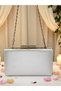 Bridal Bag Ecru Color Matte Skin Leather Women's Evening Dress Bag - 6