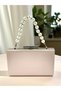 Sand Color Matte Skin Leather Pearl Handle Women Evening Dress Bag Wedding Engagement Graduation - 2