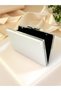Bridal Bag Ecru Color Matte Skin Leather Metal Handle Women's Evening Dress Bag Wedding Engagement Graduation - 5
