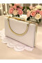 Sand Color Matte Skin Leather Women's Evening Dress Bag - 3