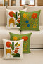 Set of 4 Double-Sided Digital Print Cushion Covers (Punch Embroidery Pattern Look) - 3