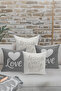 Set of 4 Double-Sided Digital Print Cushion Covers (Punch Embroidery Pattern Look) - 2