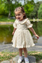 Baby Girl Dress Girls' Dress Birthday Party Wedding Dress Lace Short Sleeve Lined Dress - 6